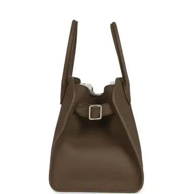 The Row The Row Soft Margaux 12 Bag Smoked Taupe Calfskin Silver Hardware | Thumbnail 3 The Row The Row Soft Margaux 12 Bag Smoked Taupe Calfskin Silver Hardware | Thumbnail 3
