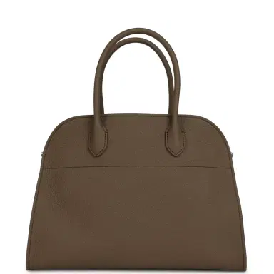 The Row The Row Soft Margaux 12 Bag Smoked Taupe Calfskin Silver Hardware | Thumbnail 4 The Row The Row Soft Margaux 12 Bag Smoked Taupe Calfskin Silver Hardware | Thumbnail 4