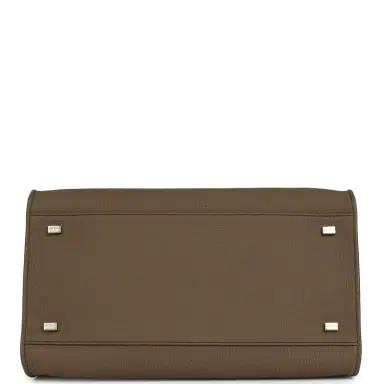 The Row The Row Soft Margaux 12 Bag Smoked Taupe Calfskin Silver Hardware | Thumbnail 7 The Row The Row Soft Margaux 12 Bag Smoked Taupe Calfskin Silver Hardware | Thumbnail 7