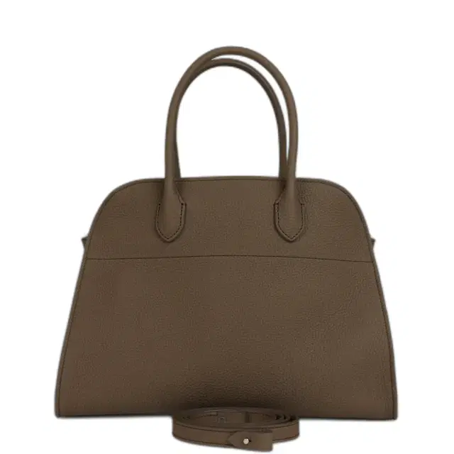The Row The Row Soft Margaux 12 Bag Smoked Taupe Calfskin Silver Hardware