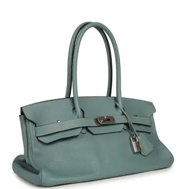 HERMÈS Vintage Hermes Shoulder Birkin 42 JPG Ciel Clemence Palladium Hardware | Thumbnail 2 HERMÈS Vintage Hermes Shoulder Birkin 42 JPG Ciel Clemence Palladium Hardware | Thumbnail 2