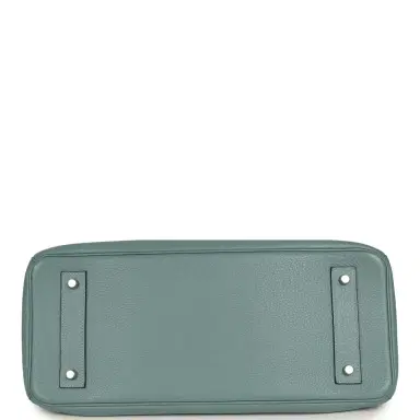 HERMÈS Vintage Hermes Shoulder Birkin 42 JPG Ciel Clemence Palladium Hardware | Thumbnail 6 HERMÈS Vintage Hermes Shoulder Birkin 42 JPG Ciel Clemence Palladium Hardware | Thumbnail 6