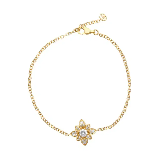 Gucci Gucci Flora 18K Yellow Gold Diamond Chain Bracelet YBA796244001 - M (6.7 by The Solist