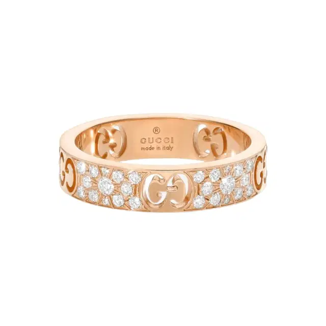Gucci Gucci Icon 18K Rose Gold Diamond Band Ring YBC729415001 - by The Solist