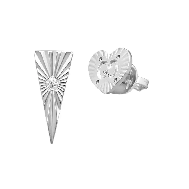 Gucci Gucci Icon 18K White Gold Diamond Stud Earrings by The Solist