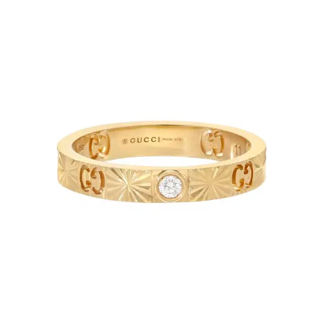 Gucci Gucci Icon 18K Yellow Gold Diamond Band Ring YBC7278920020 - by The Solist