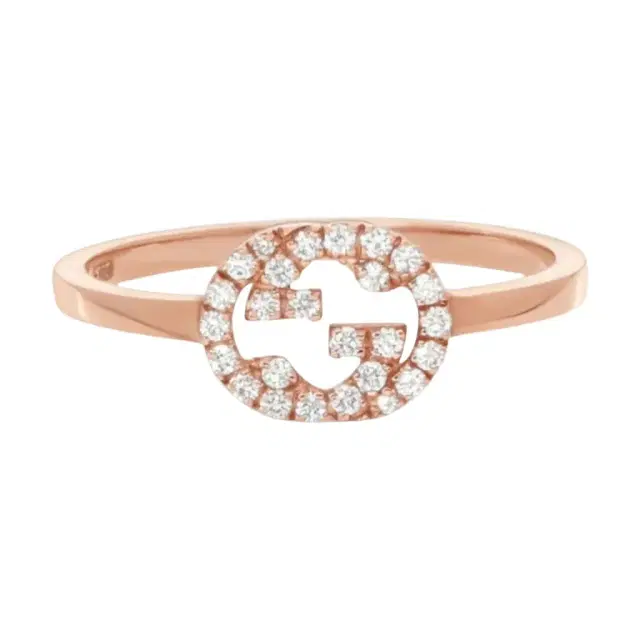 Gucci Gucci Interlocking G 18K Rose Gold Diamond Ring YBC7294120010 - by The Solist