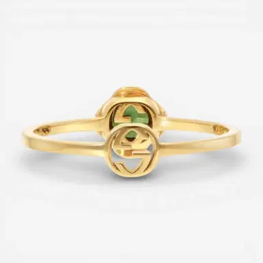 Gucci Gucci Interlocking G 18K Yellow Gold Green Tourmaline Ring YBC6624280010 - by The Solist | Thumbnail 3 Gucci Gucci Interlocking G 18K Yellow Gold Green Tourmaline Ring YBC6624280010 - by The Solist | Thumbnail 3