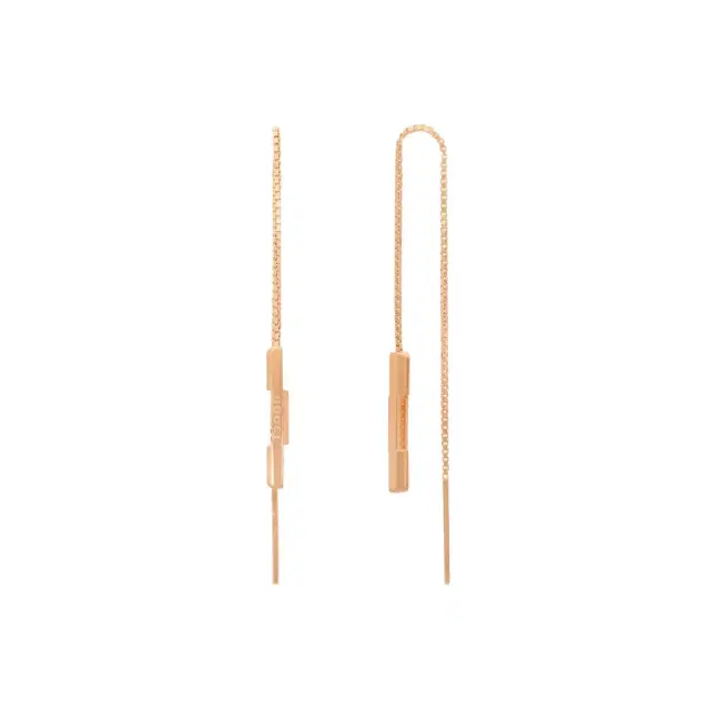 Gucci Gucci Link to Love 18K Rose Gold Drop Earrings by The Solist