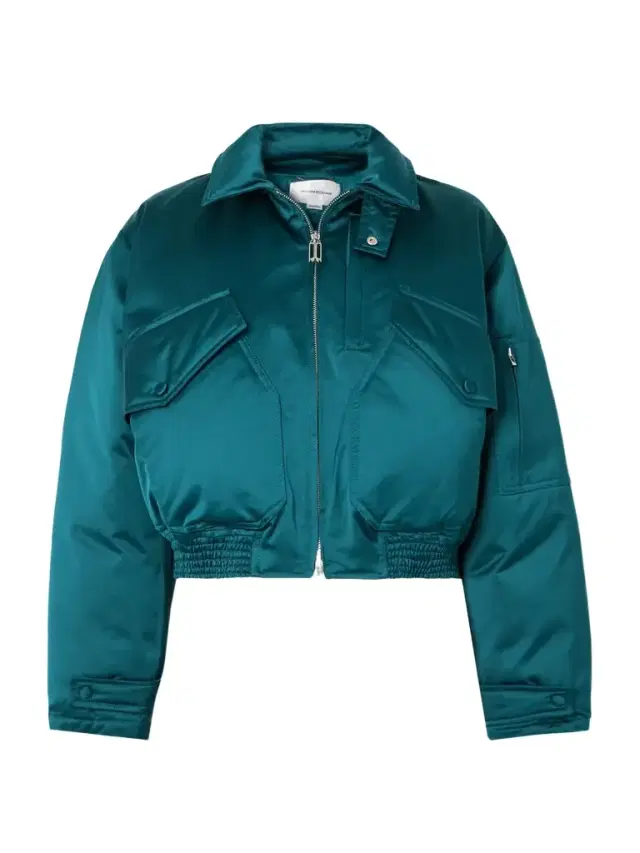 Padded Cotton-blend Sateen Down Bomber Jacket