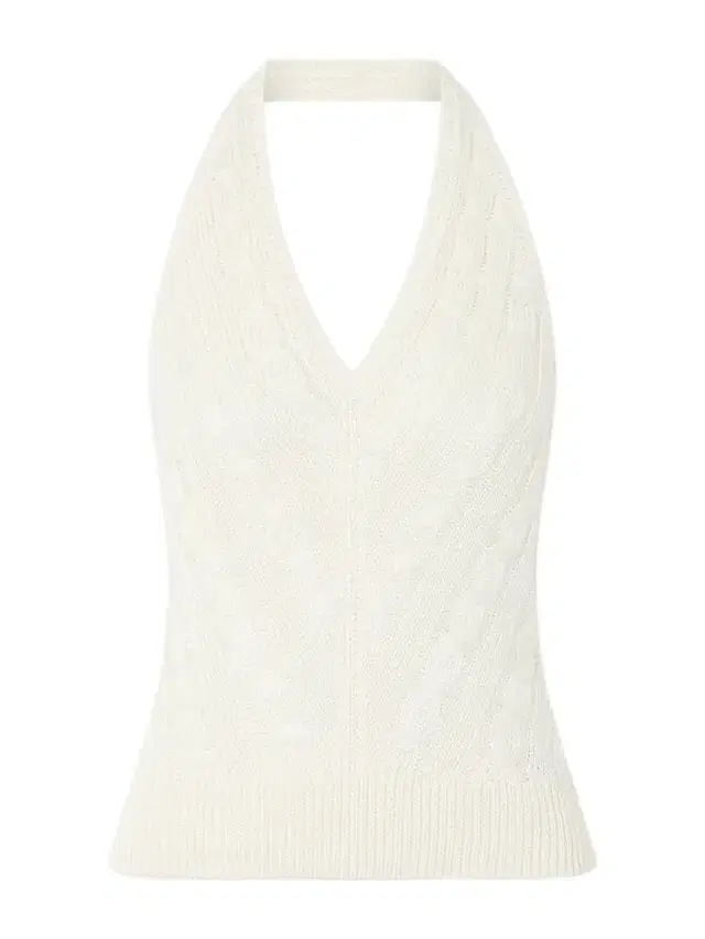 Cable-knit Silk Halterneck Top