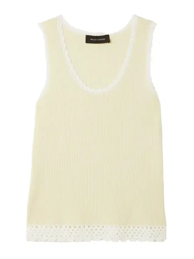 Alice Crochet-trimmed Knitted Cotton-blend Tank