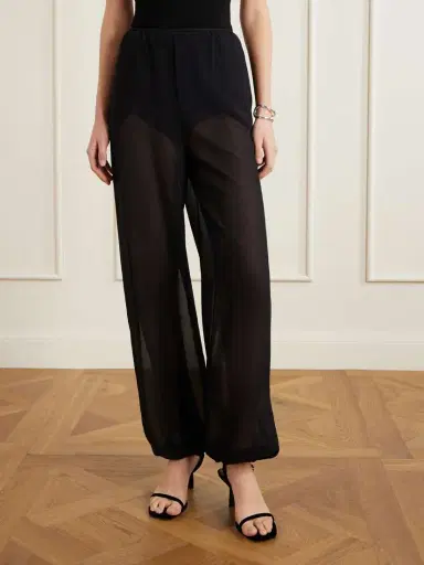 The Frankie Shop Orissa Georgette Tapered Pants | Thumbnail 3