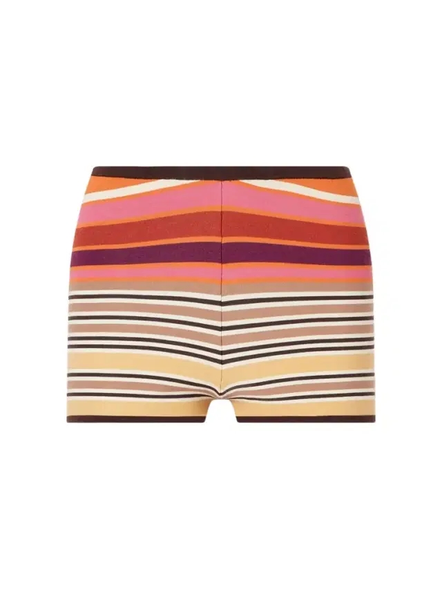 Playa Striped Jersey Mini Shorts
