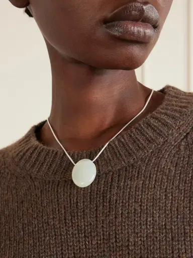 LIÉ STUDIO The Julia Silver And Serpentine Necklace | Thumbnail 2 LIÉ STUDIO The Julia Silver And Serpentine Necklace | Thumbnail 2