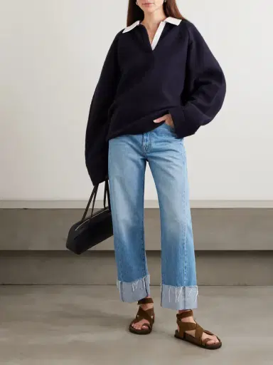 Mother The Half Pipe Ankle Cuff Fray High-rise Wide-leg Jeans | Thumbnail 2 Mother The Half Pipe Ankle Cuff Fray High-rise Wide-leg Jeans | Thumbnail 2