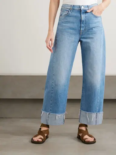 Mother The Half Pipe Ankle Cuff Fray High-rise Wide-leg Jeans | Thumbnail 3 Mother The Half Pipe Ankle Cuff Fray High-rise Wide-leg Jeans | Thumbnail 3