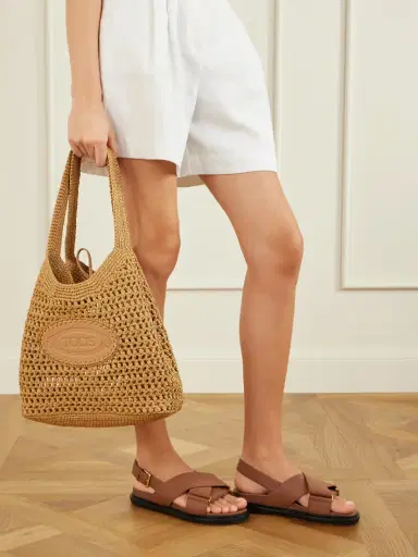 Tod's Woven Straw Tote Bag | Thumbnail 3 Tod's Woven Straw Tote Bag | Thumbnail 3