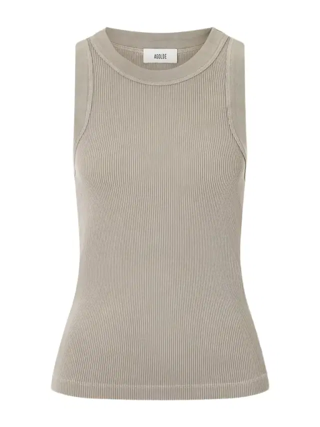 AGOLDE Leigh Ribbed Organic Cotton And Tencel™ Lyocell-blend Jersey Tank