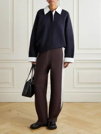 Tory Burch Wool And Cotton-blend Polo Shirt | Thumbnail 2 Tory Burch Wool And Cotton-blend Polo Shirt | Thumbnail 2