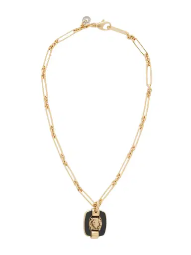 MAISON MAYLE Figura M Gold-plated Enamel Necklace | Thumbnail 1