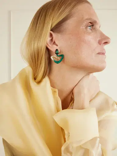 L’Atelier Nawbar Bond Street Boa 18-karat Gold Multi-stone Earrings | Thumbnail 2