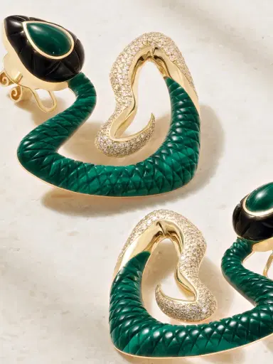L’Atelier Nawbar Bond Street Boa 18-karat Gold Multi-stone Earrings | Thumbnail 3