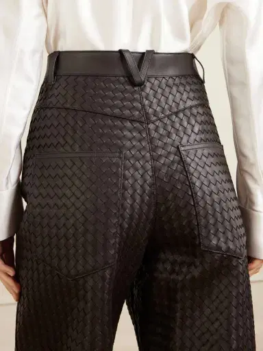 Bottega Veneta Intrecciato Leather Straight-leg Pants | Thumbnail 6 Bottega Veneta Intrecciato Leather Straight-leg Pants | Thumbnail 6