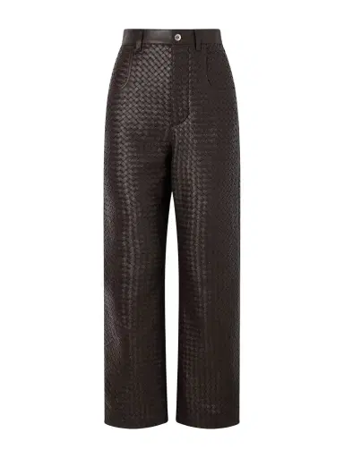 Bottega Veneta Intrecciato Leather Straight-leg Pants | Thumbnail 1 Bottega Veneta Intrecciato Leather Straight-leg Pants | Thumbnail 1