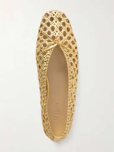 Le Monde Béryl Woven Leather Ballet Flats | Thumbnail 6