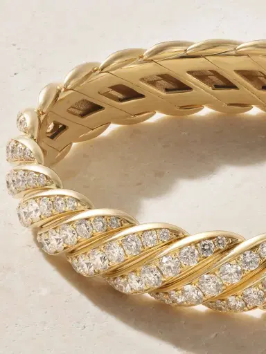David Yurman Cable 18-karat Gold Diamond Bracelet | Thumbnail 5 David Yurman Cable 18-karat Gold Diamond Bracelet | Thumbnail 5