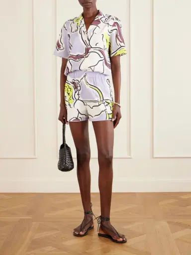 Tory Burch Cotton Camp Shorts | Thumbnail 2