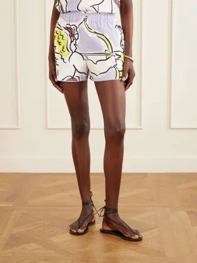 Tory Burch Cotton Camp Shorts | Thumbnail 3