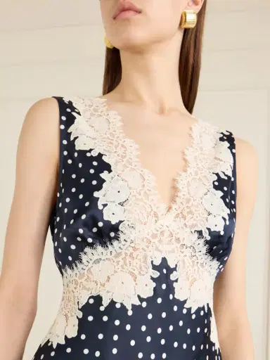 Rixo Emmie Lace-trimmed Polka-dot Satin Top | Thumbnail 4 Rixo Emmie Lace-trimmed Polka-dot Satin Top | Thumbnail 4