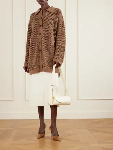 Diotima Crystal-embellished Open-knit Wool Cardigan | Thumbnail 2