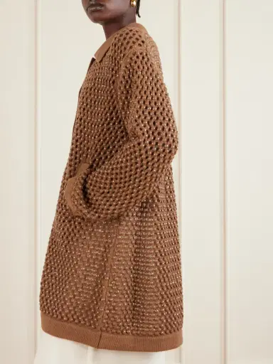 Diotima Crystal-embellished Open-knit Wool Cardigan | Thumbnail 5