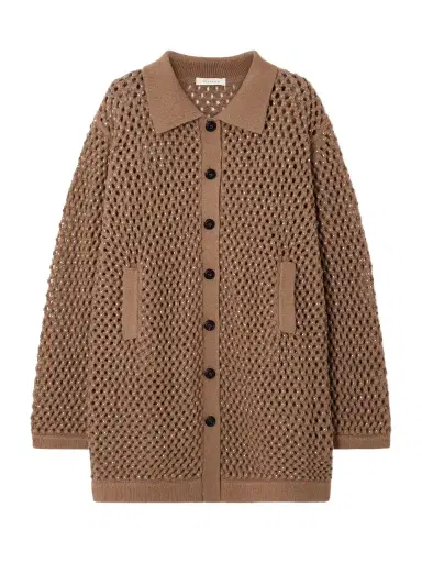 Diotima Crystal-embellished Open-knit Wool Cardigan | Thumbnail 1