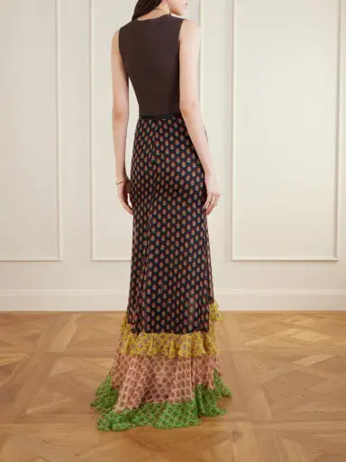 Etro Ruffled Tiered Floral-print Silk-chiffon Maxi Skirt | Thumbnail 3 Etro Ruffled Tiered Floral-print Silk-chiffon Maxi Skirt | Thumbnail 3