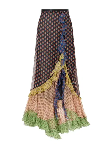 Etro Ruffled Tiered Floral-print Silk-chiffon Maxi Skirt | Thumbnail 1 Etro Ruffled Tiered Floral-print Silk-chiffon Maxi Skirt | Thumbnail 1