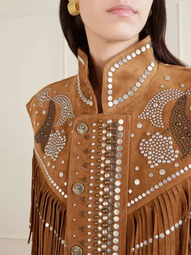 Etro Fringed Studded Suede Vest | Thumbnail 5