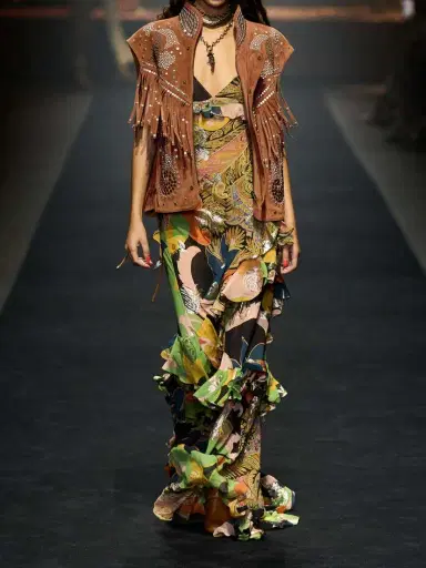 Etro Fringed Studded Suede Vest | Thumbnail 6