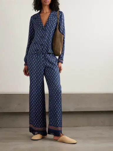 DÔEN Lavon Fringed Paisley-print Silk Straight-leg Pants | Thumbnail 2 DÔEN Lavon Fringed Paisley-print Silk Straight-leg Pants | Thumbnail 2