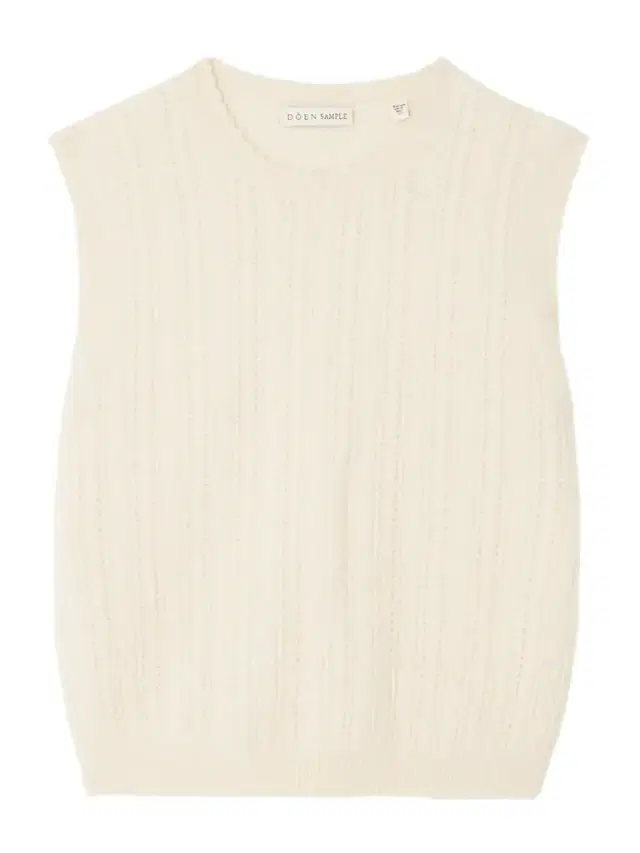 DÔEN Louden Cropped Cable-knit Cashmere Sweater Vest