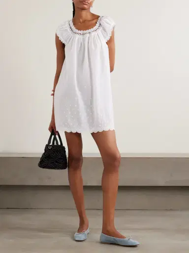 DÔEN Lelia Embroidered Lace-trimmed Organic Cotton-voile Nightdress | Thumbnail 2 DÔEN Lelia Embroidered Lace-trimmed Organic Cotton-voile Nightdress | Thumbnail 2