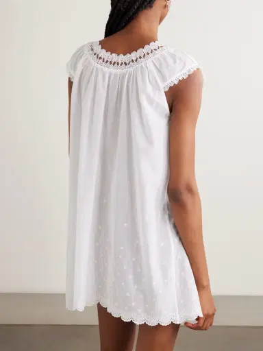 DÔEN Lelia Embroidered Lace-trimmed Organic Cotton-voile Nightdress | Thumbnail 3 DÔEN Lelia Embroidered Lace-trimmed Organic Cotton-voile Nightdress | Thumbnail 3
