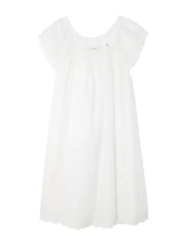 DÔEN Lelia Embroidered Lace-trimmed Organic Cotton-voile Nightdress