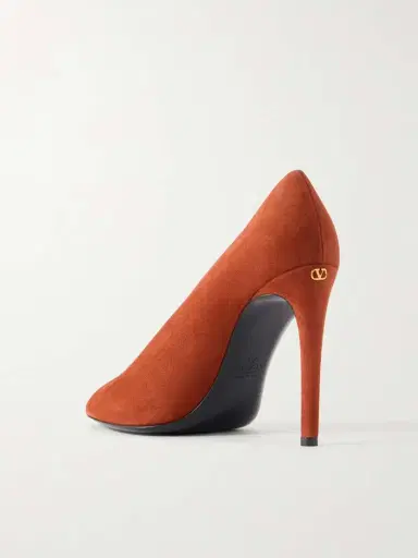 Valentino Garavani Révélé Logo-embellished Pvc-trimmed Suede Pumps | Thumbnail 3 Valentino Garavani Révélé Logo-embellished Pvc-trimmed Suede Pumps | Thumbnail 3