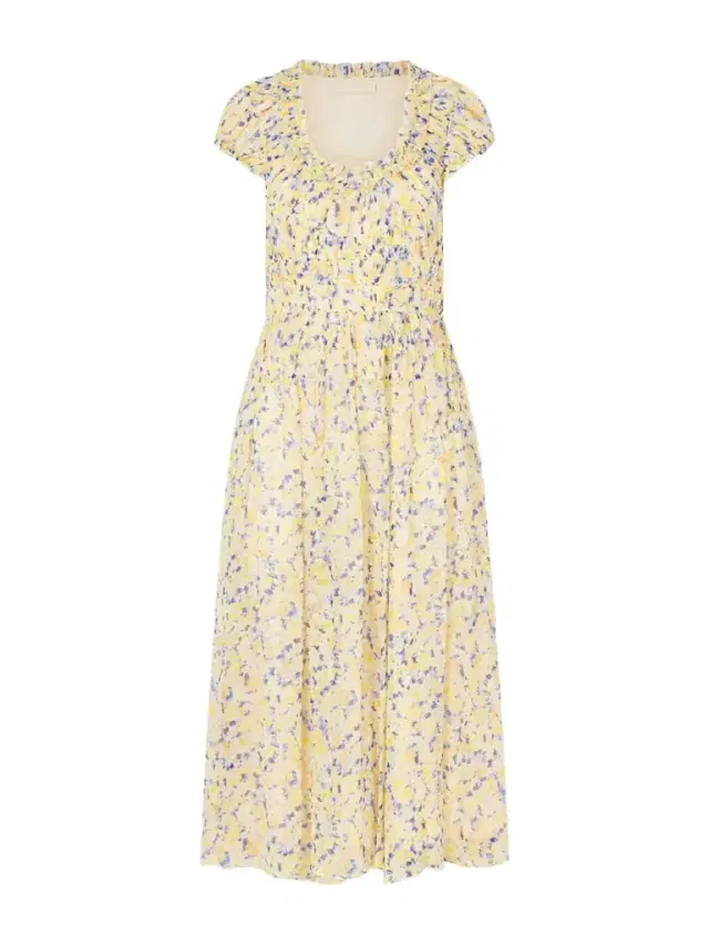 Calliope Floral-print Silk-crepon Midi Dress
