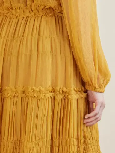Ulla Johnson Virginie Silk-crepon Midi Skirt | Thumbnail 5 Ulla Johnson Virginie Silk-crepon Midi Skirt | Thumbnail 5