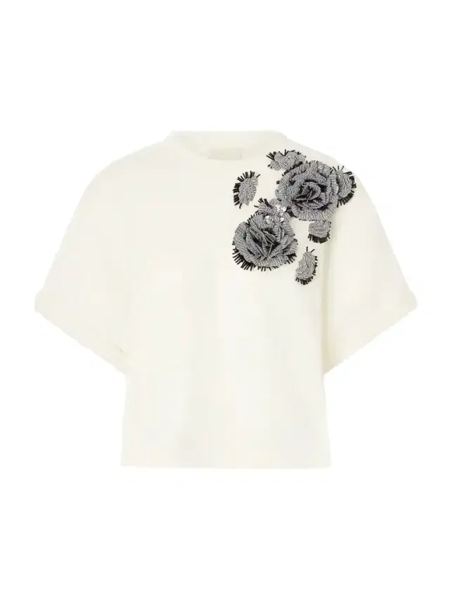 Embellished Cotton-jersey T-shirt